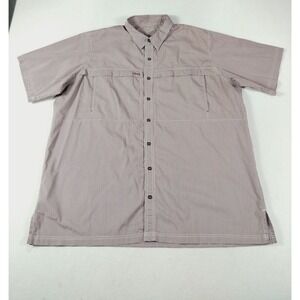 Gameguard Shirt Mens XL Red Check Gorpcore Vented Fishing Outdoor Hiking